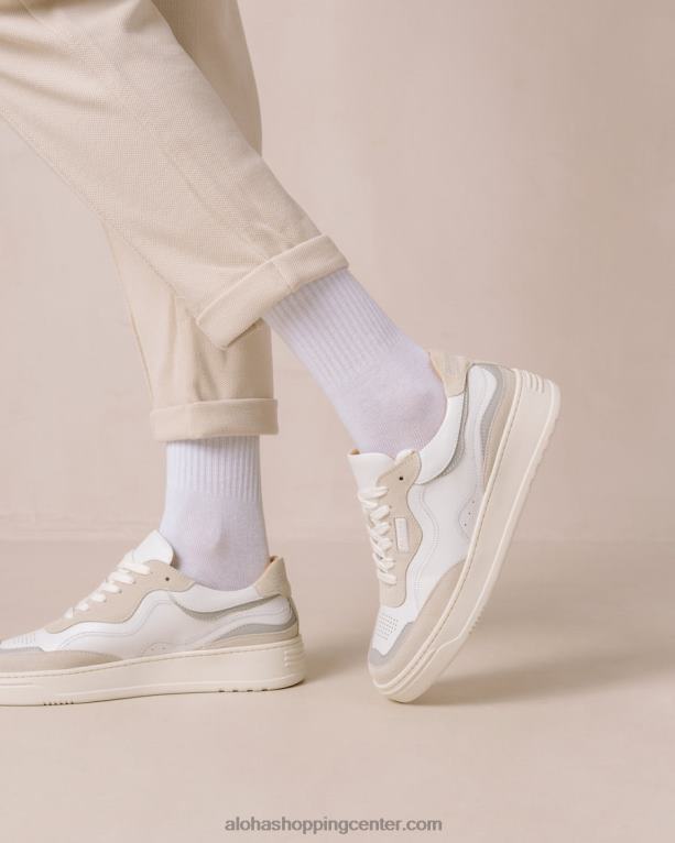 tb87 - bele in sive usnjene superge ženske Alohas 0D4R868