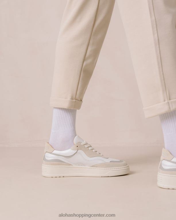 tb87 - bele in sive usnjene superge ženske Alohas 0D4R868