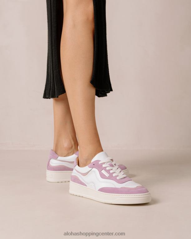 tb87 - bele in vijolične usnjene superge ženske Alohas 0D4R871