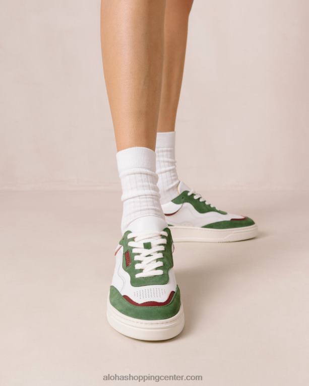 tb87 - bele in zelene usnjene superge ženske Alohas 0D4R870