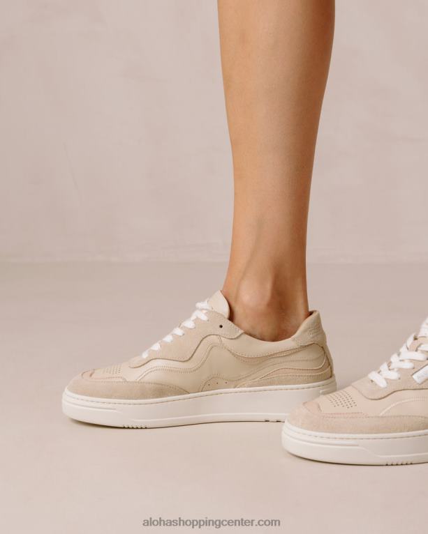 tb87 vintage - bež usnjene superge ženske Alohas 0D4R866