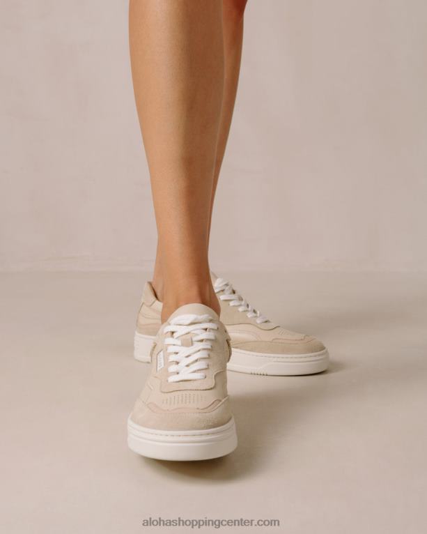 tb87 vintage - bež usnjene superge ženske Alohas 0D4R866