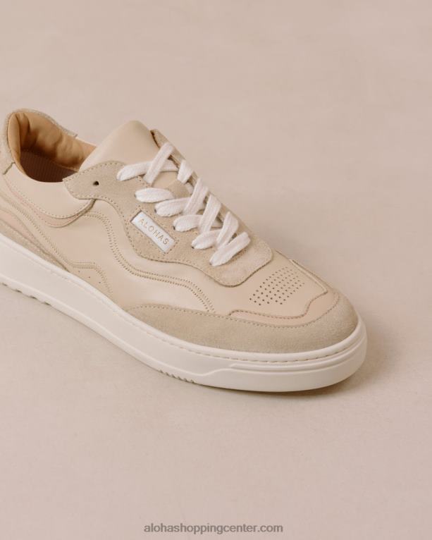 tb87 vintage - bež usnjene superge ženske Alohas 0D4R866