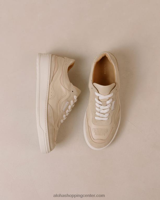 tb87 vintage - bež usnjene superge ženske Alohas 0D4R866