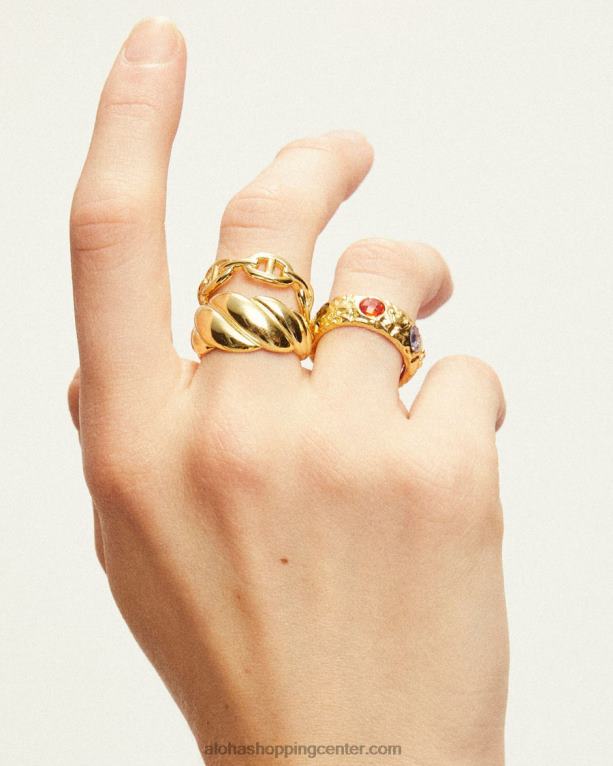 tehtnica - debel zlat prstan ženske Alohas 0D4R81207