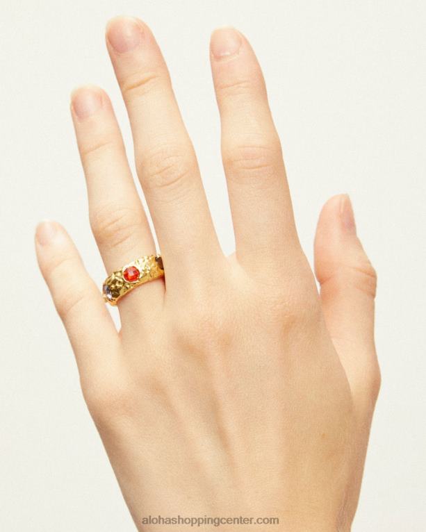 tehtnica - debel zlat prstan ženske Alohas 0D4R81207