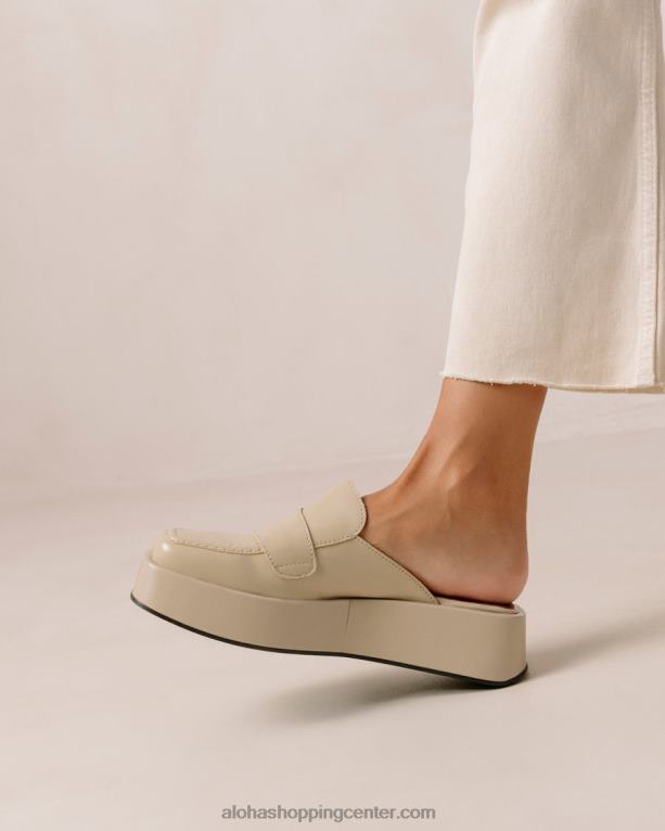 tempera - bež veganski usnjeni loaferji ženske Alohas 0D4R8312