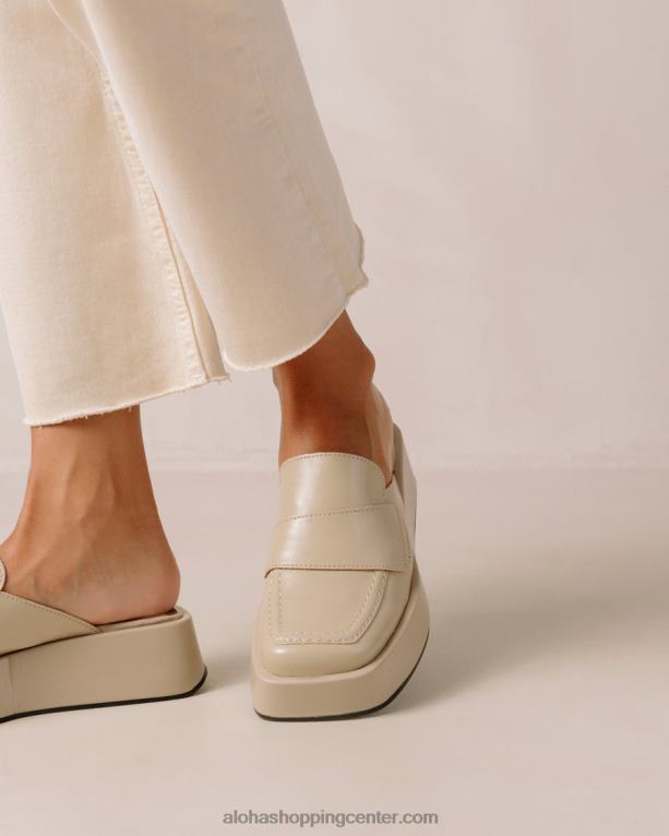 tempera - bež veganski usnjeni loaferji ženske Alohas 0D4R8312