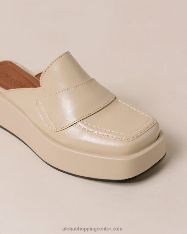 tempera - bež veganski usnjeni loaferji ženske Alohas 0D4R8312