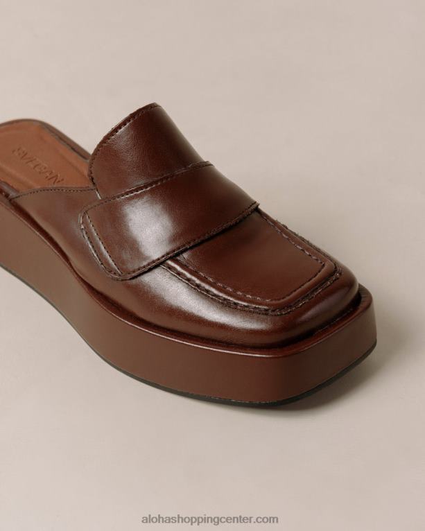 tempera - temno rjavi veganski usnjeni loaferji ženske Alohas 0D4R8313