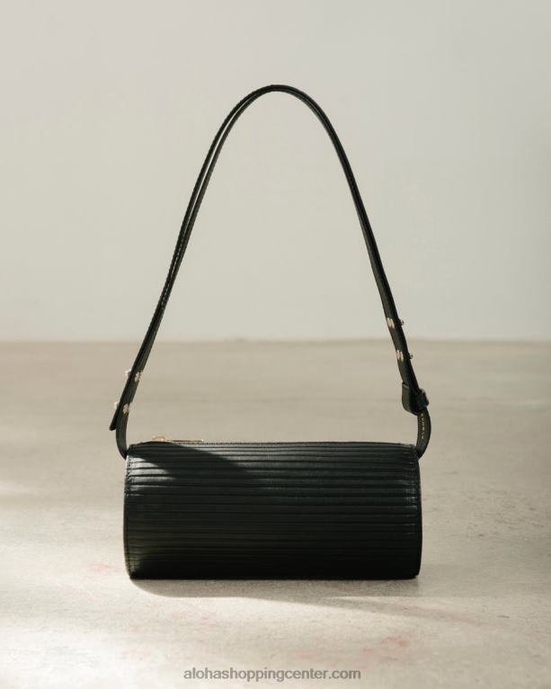the i pleated - črna usnjena torbica ženske Alohas 0D4R81120