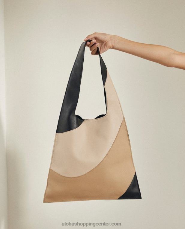 the l kaleidoscope - črna in bež usnjena torbica ženske Alohas 0D4R81096