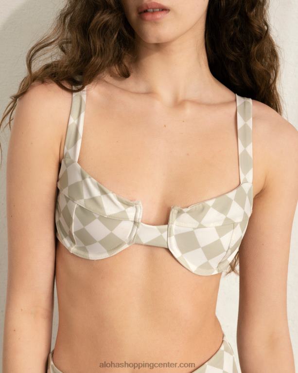 the loop - zeleni zgornji del bikinija iz recikliranega najlona ženske Alohas 0D4R8825