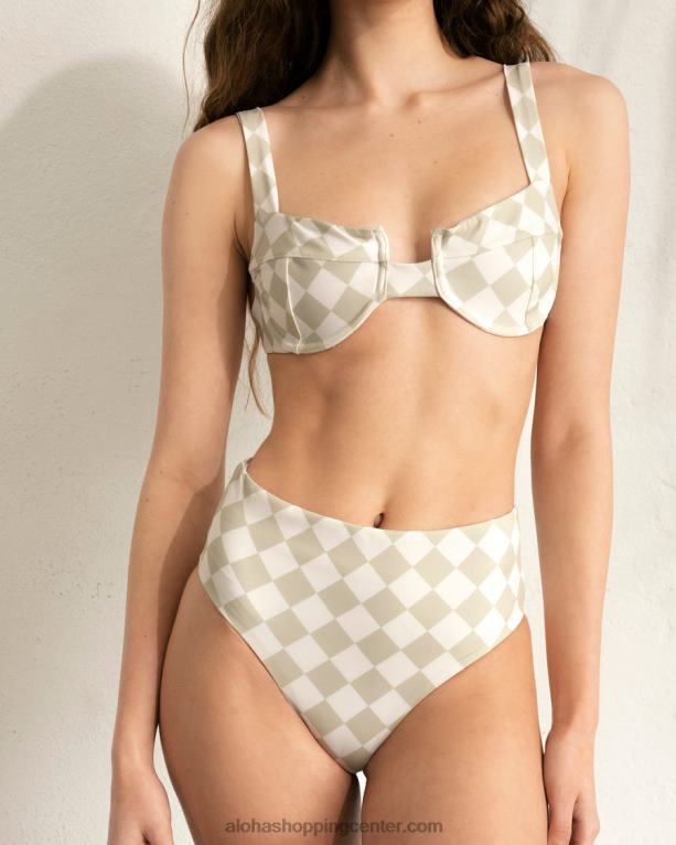 the loop - zeleni zgornji del bikinija iz recikliranega najlona ženske Alohas 0D4R8825