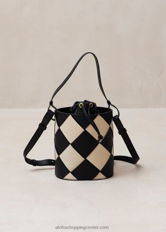 the u venti scacchi - črno-bela usnjena torbica ženske Alohas 0D4R81151