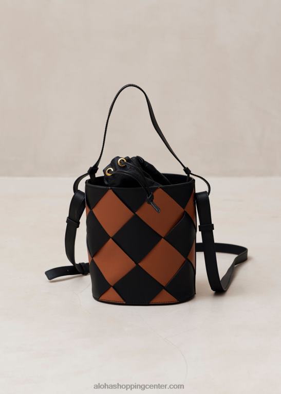 the u venti scacchi - črno-rjava usnjena torbica ženske Alohas 0D4R81152