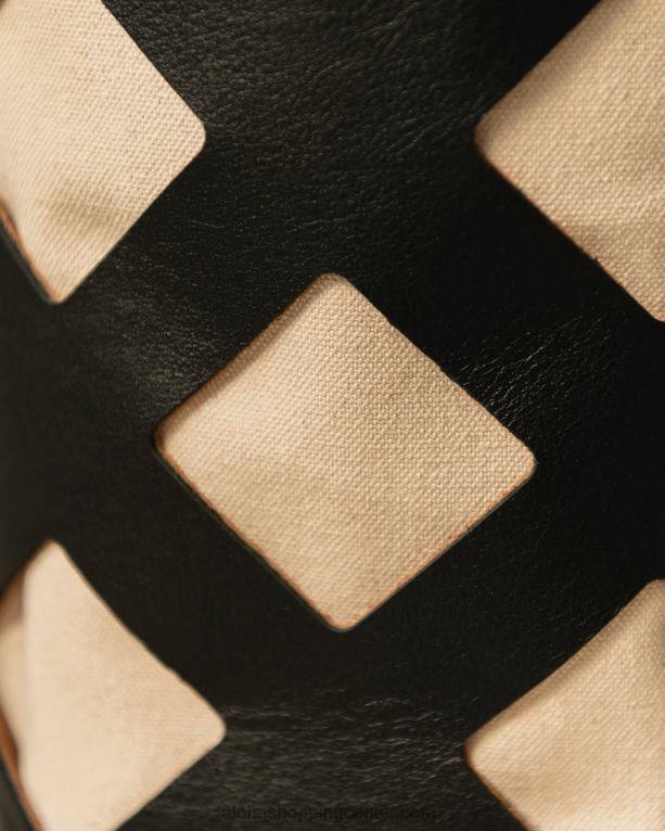 the u venti waffle - črna usnjena torbica ženske Alohas 0D4R81155