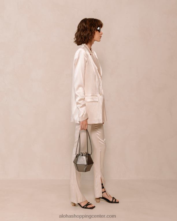 the v shimmer - srebrna usnjena torbica ženske Alohas 0D4R81047