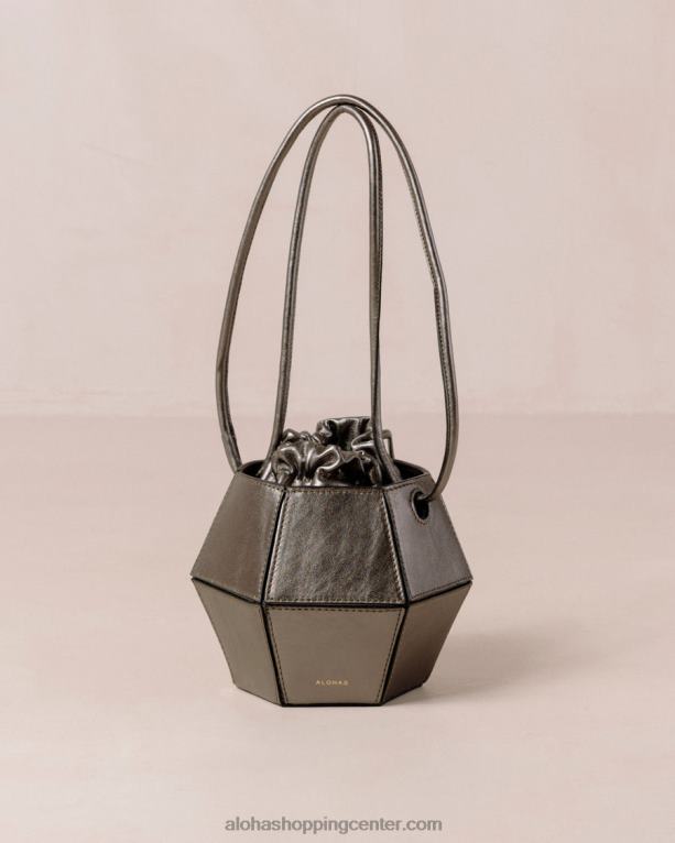 the v shimmer - srebrna usnjena torbica ženske Alohas 0D4R81047