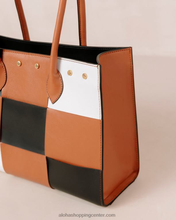 the w scacchi - rjava večbarvna usnjena torbica ženske Alohas 0D4R81049