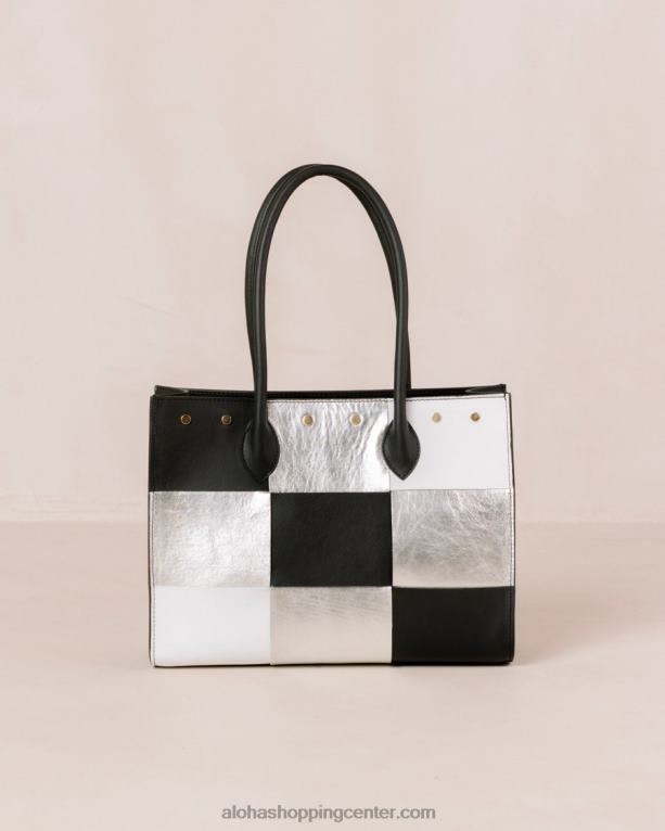 the w scacchi - črna večbarvna usnjena torba ženske Alohas 0D4R81050