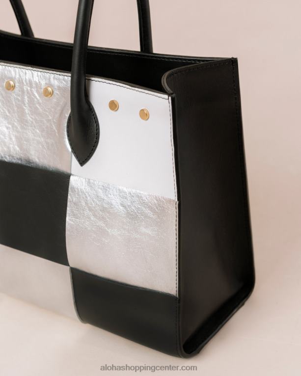 the w scacchi - črna večbarvna usnjena torba ženske Alohas 0D4R81050