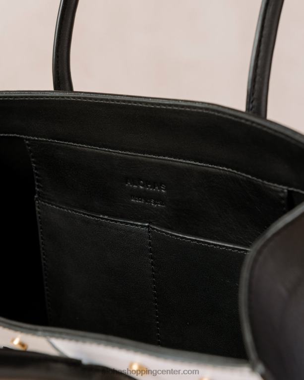 the w scacchi - črna večbarvna usnjena torba ženske Alohas 0D4R81050