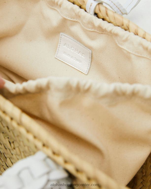 tkana - bela usnjena torbica ženske Alohas 0D4R81174