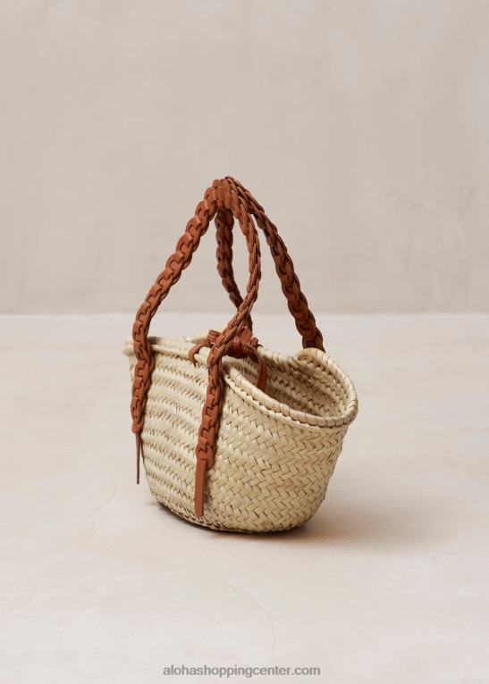 tkana - rjava usnjena torbica ženske Alohas 0D4R81172