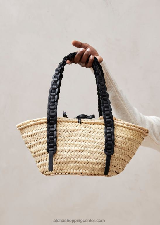 tkana - črna usnjena torbica ženske Alohas 0D4R81173