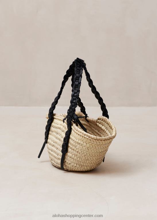 tkana - črna usnjena torbica ženske Alohas 0D4R81173