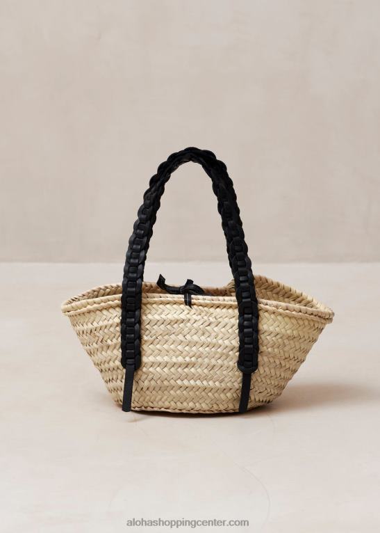 tkana - črna usnjena torbica ženske Alohas 0D4R81173