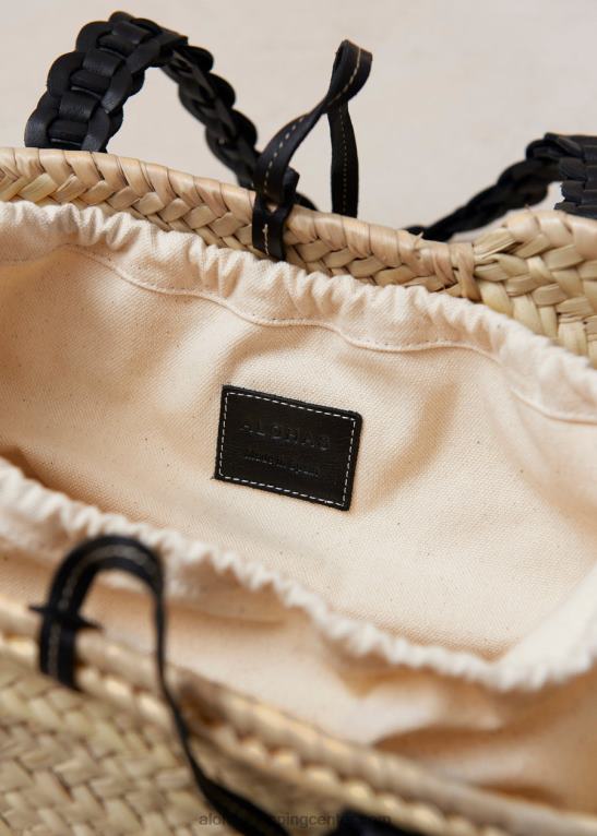 tkana - črna usnjena torbica ženske Alohas 0D4R81173