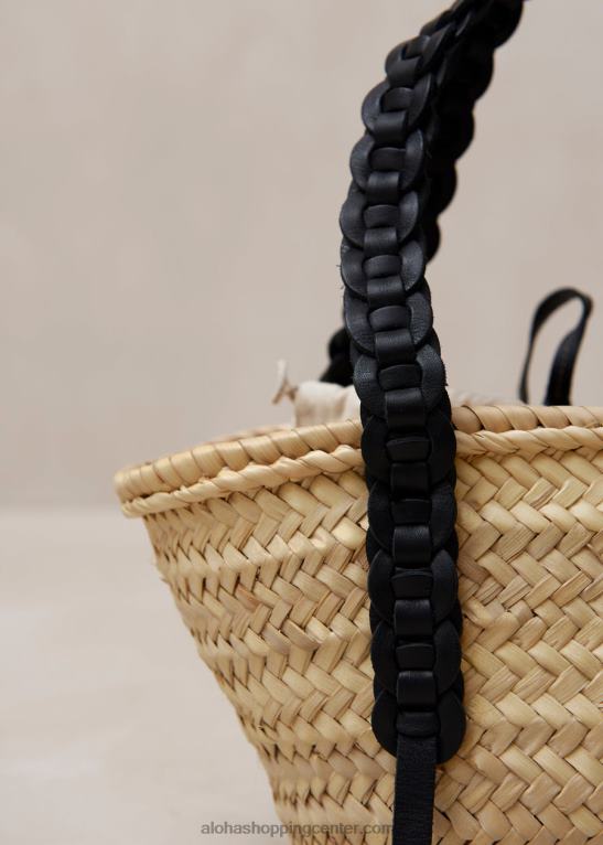 tkana - črna usnjena torbica ženske Alohas 0D4R81173