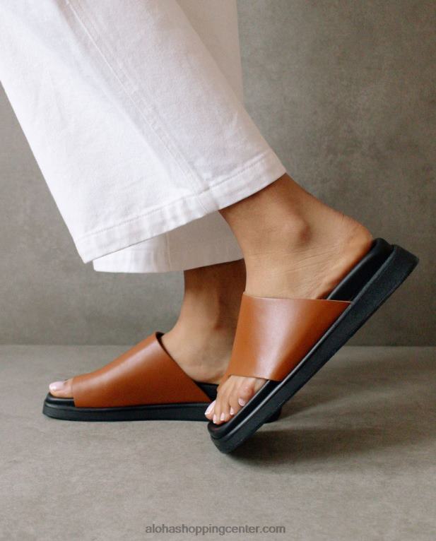 toe ring flop - rjavi usnjeni sandali ženske Alohas 0D4R8219