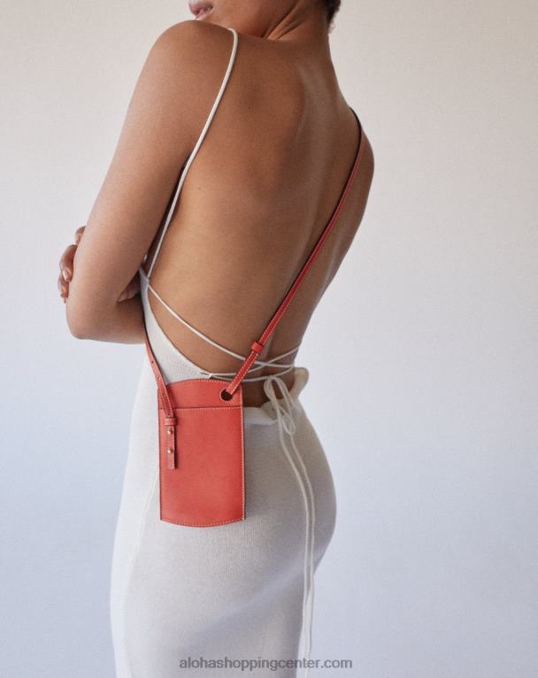 torbica za telefon - oranžna usnjena torbica ženske Alohas 0D4R81129