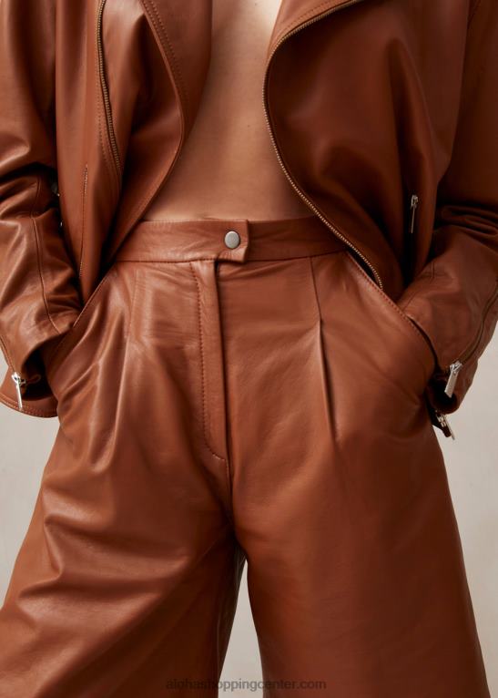 toulouse - rjave usnjene kratke hlače ženske Alohas 0D4R81021