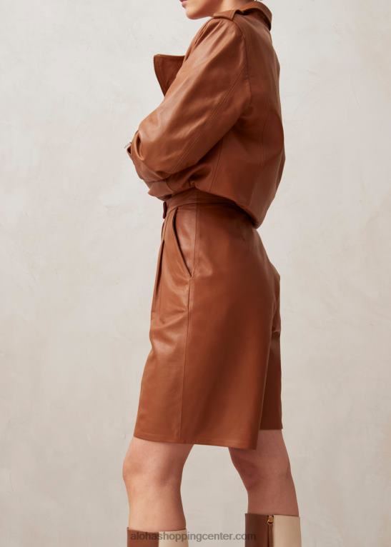 toulouse - rjave usnjene kratke hlače ženske Alohas 0D4R81021