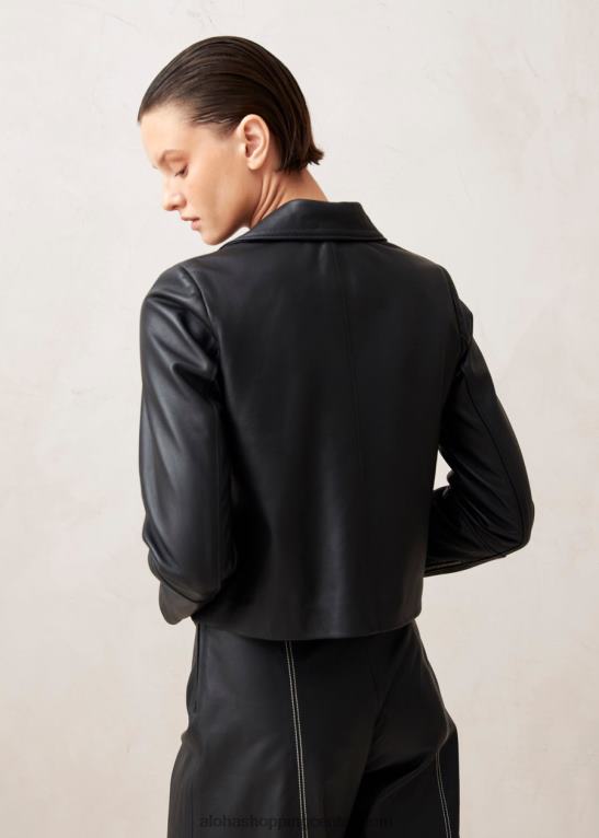 tours - črna usnjena jakna ženske Alohas 0D4R81023