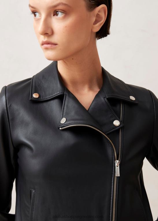 tours - črna usnjena jakna ženske Alohas 0D4R81023