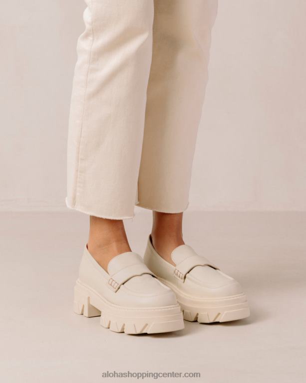 trailblazer - krem ​​usnjeni loaferji ženske Alohas 0D4R825