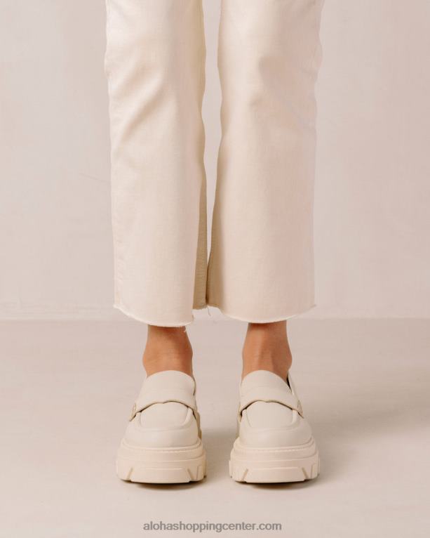 trailblazer - krem ​​usnjeni loaferji ženske Alohas 0D4R825