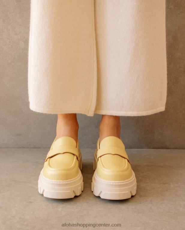 trailblazer - rumeni usnjeni loaferji ženske Alohas 0D4R833