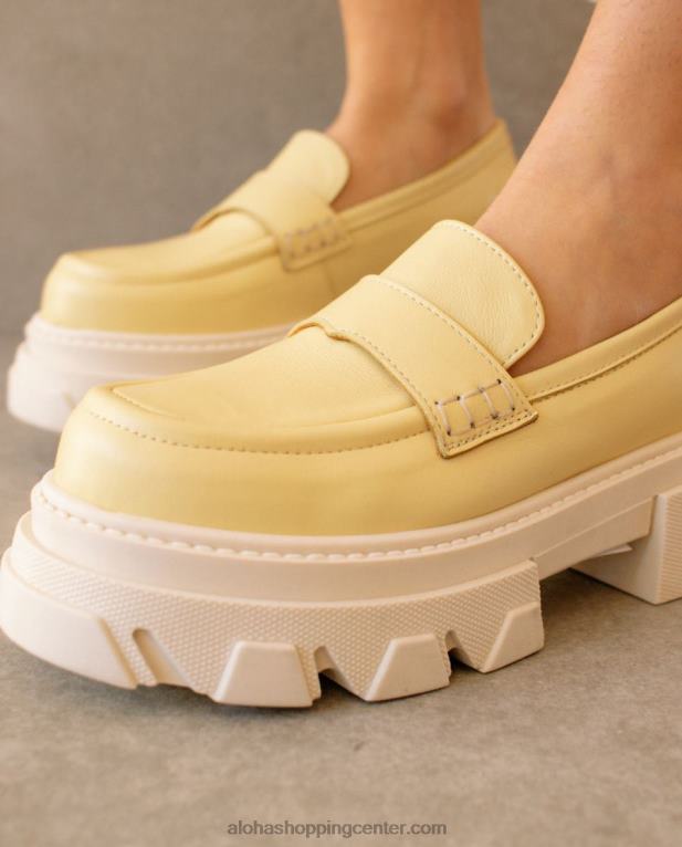 trailblazer - rumeni usnjeni loaferji ženske Alohas 0D4R833
