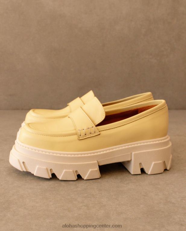 trailblazer - rumeni usnjeni loaferji ženske Alohas 0D4R833