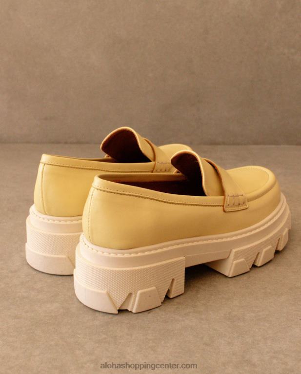 trailblazer - rumeni usnjeni loaferji ženske Alohas 0D4R833