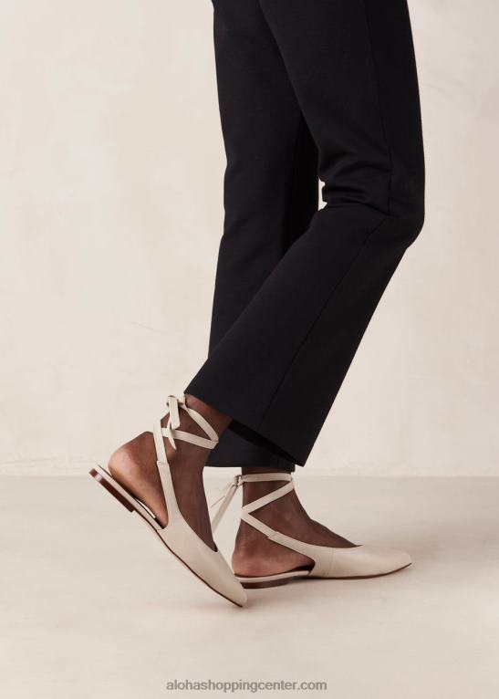 trak - bele usnjene balerinke ženske Alohas 0D4R8310