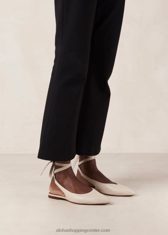 trak - bele usnjene balerinke ženske Alohas 0D4R8310