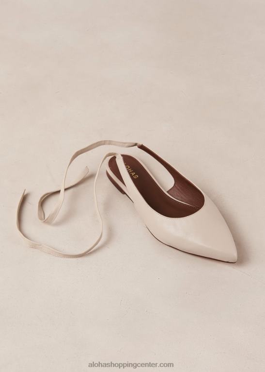 trak - bele usnjene balerinke ženske Alohas 0D4R8310