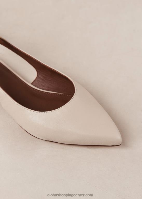 trak - bele usnjene balerinke ženske Alohas 0D4R8310